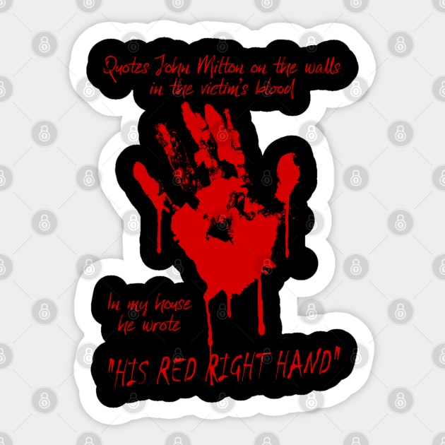 Song Of Joy Red Right Hand Design Sticker by HellwoodOutfitters